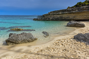 Amazing panorama of Pesada beach, Kefalonia, Ionian islands, Greece