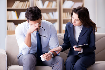 Medical concept with psychologist visit