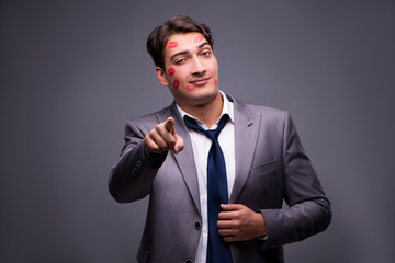 Man in funny romantic concept