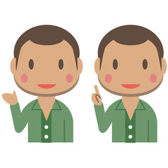 かわいいアフリカ系男性　私服　案内と紹介