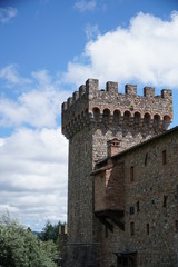 Fototapeta na wymiar Tuscan inspired Castle Turret in Napa Valley , California