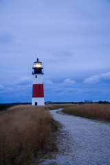 Fototapeta na wymiar Sankaty Lighthouse on Nantucket Island, Massachusetts