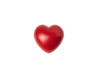 Red heart ball isolate on white background