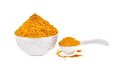 Turmeric isolated on white background