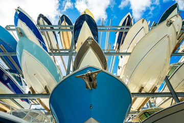 Boats in storage