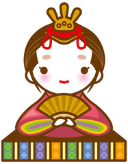 ひな人形　女雛イメージイラスト