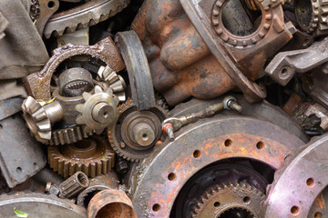 garbage part of machine with selective focus