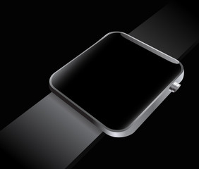 Smart electronic intelligence watch.Vector illustration