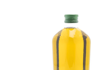 Olive oil bottles isolated on white