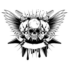 guitars wings skull_var 13