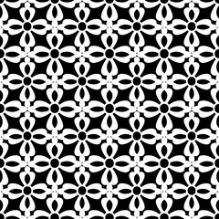 Vector Pattern Design, Floral Black and White, Geometric Fabric
