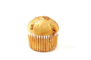 fresh muffin isolated on white background