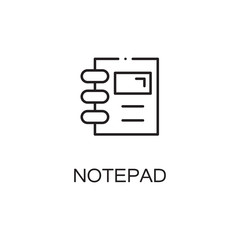 Notepad line icon