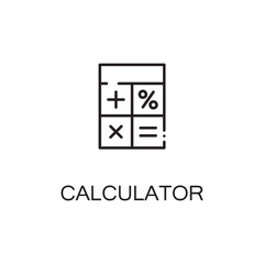 Calculator line icon