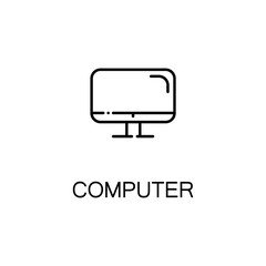 Naklejka premium Computer line icon