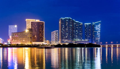 Macao city at night