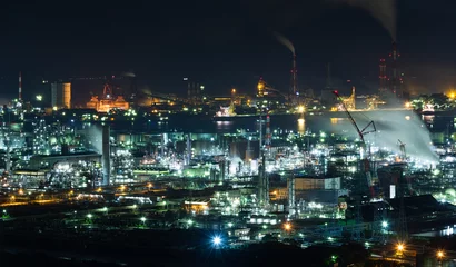 Papier Peint photo Bâtiment industriel Mizushima industrial area