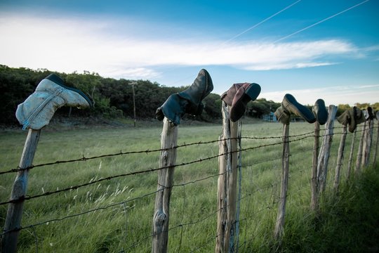 Boot Fence (Texas Hill Country) 