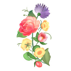 Flower arrangement. Vector illustration