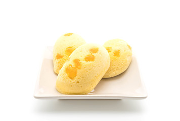 mango soft cake on white