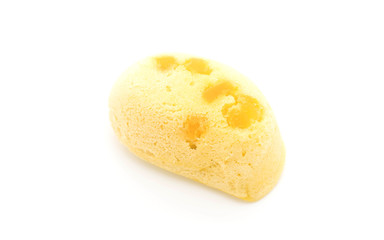 mango soft cake on white