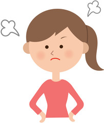 女性　怒る