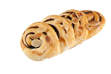 Chocolate and almond brioche buns.