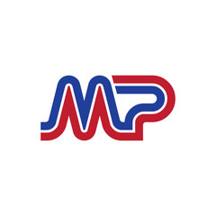 Initial Letter MP Linked Design Logo
