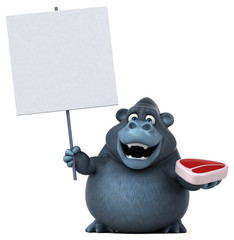 Fun gorilla - 3D Illustration