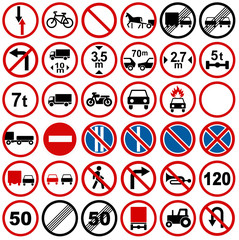 Road traffic signs collections