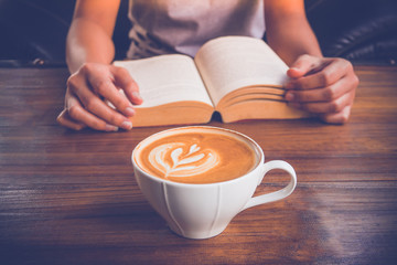 coffee and book