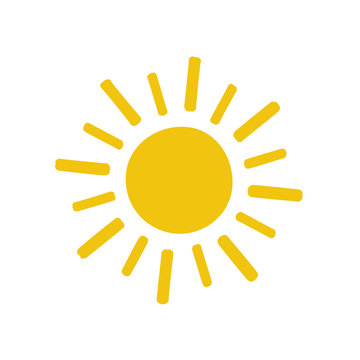 painted yellow Sun icon