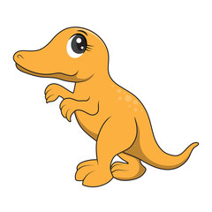 illustration of cute dinosaurs cartoon EPS10 File on white backg
