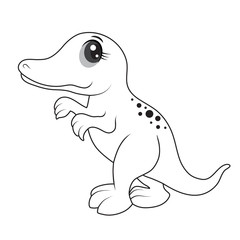 illustration of cute dinosaurs cartoon EPS10 File on white backg