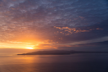 Fototapeta premium Sunset over Santa Rosa Island in the Channel Islands National Park