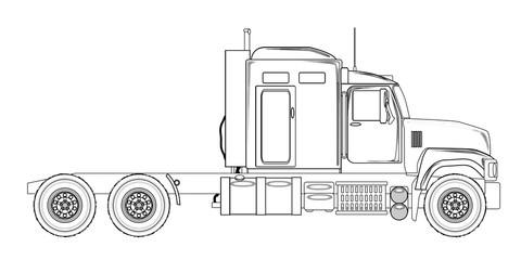 Truck Tractor Unit Outline
