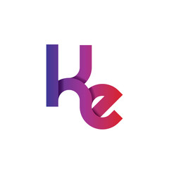 Initial Letter KE Rounded Lowercase Logo