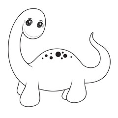 illustration of cute dinosaurs cartoon EPS10 File on white backg