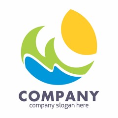 Holiday logo icon vector template