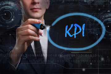 Business, Technology, Internet and network concept. Young busine