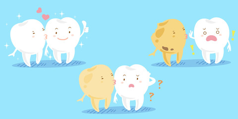 carrtoon tooth with dacay problem