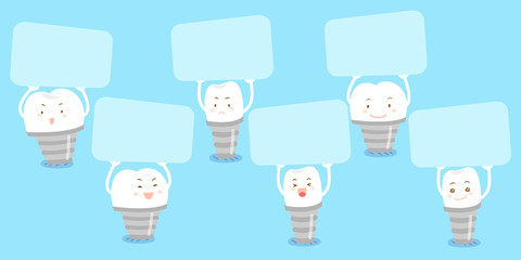  cartoon implant tooth take billboard