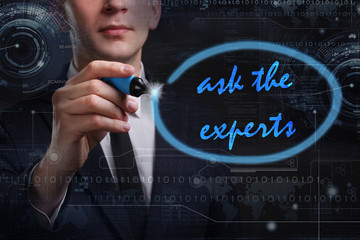 Business, Technology, Internet and network concept. Young busine