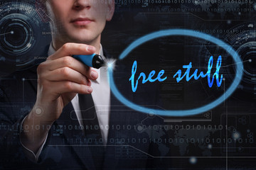 Business, Technology, Internet and network concept. Young busine