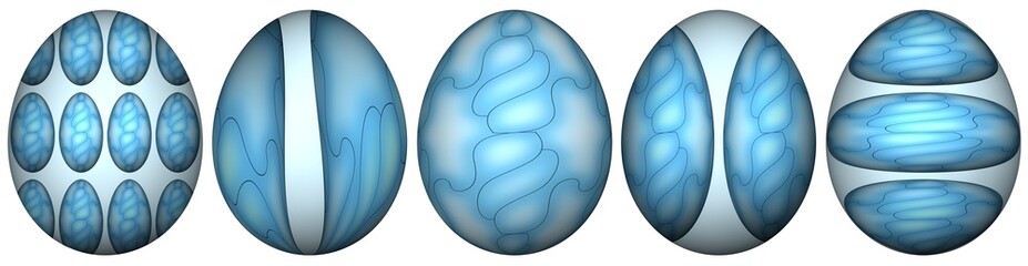3D Bild Ostereier bemalt
