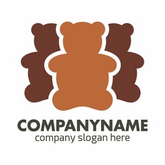 Teddy Bear logo icon vector template