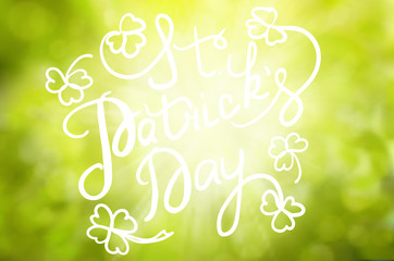 patrick day vintage lettering background