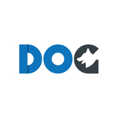 Initial Letter Dog Icon Logo