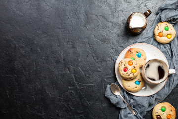 Obraz na płótnie Canvas Homemade Candy Coated Cookies