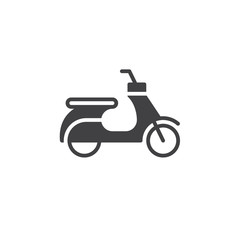 Scooter icon vector, filled flat sign, solid pictogram isolated on white. Symbol, logo illustration